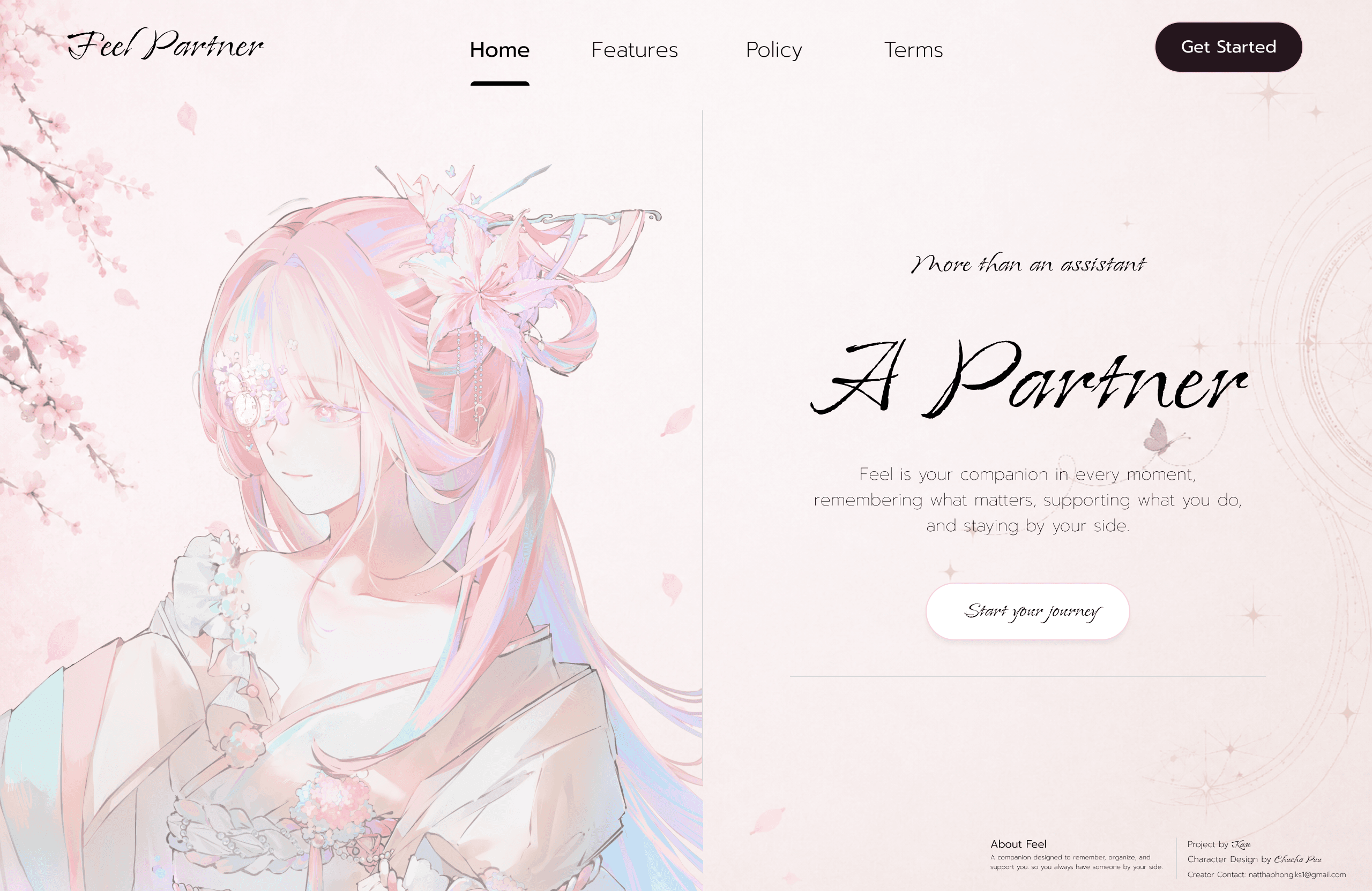 Feel personal AI partner character artwork